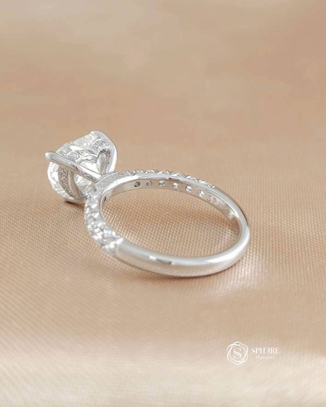 Heart Shape Diamond Signature Eiffel Love Ring