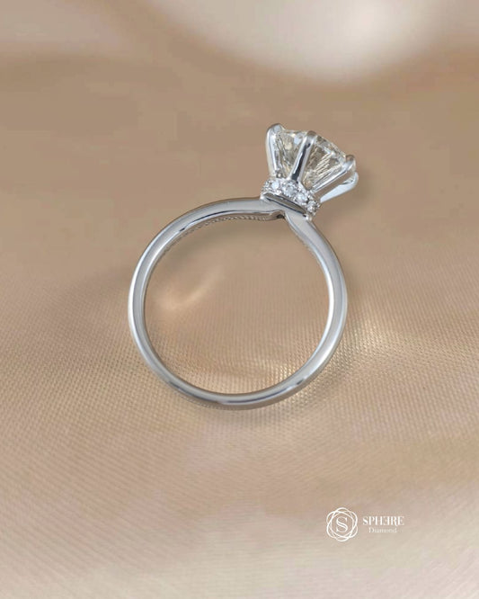 6 prong wrap around diamond ring