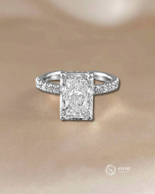 Radiant Cut Diamond Signature Eiffel Love Ring