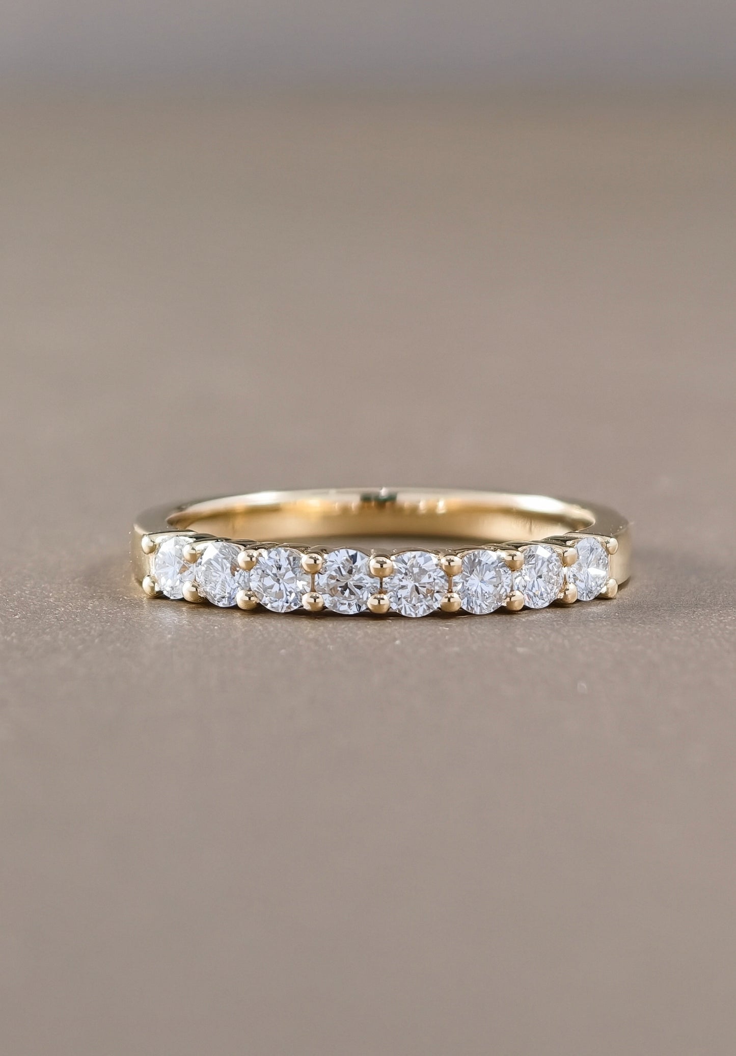 Round Cut Diamond Half Eternity Ring