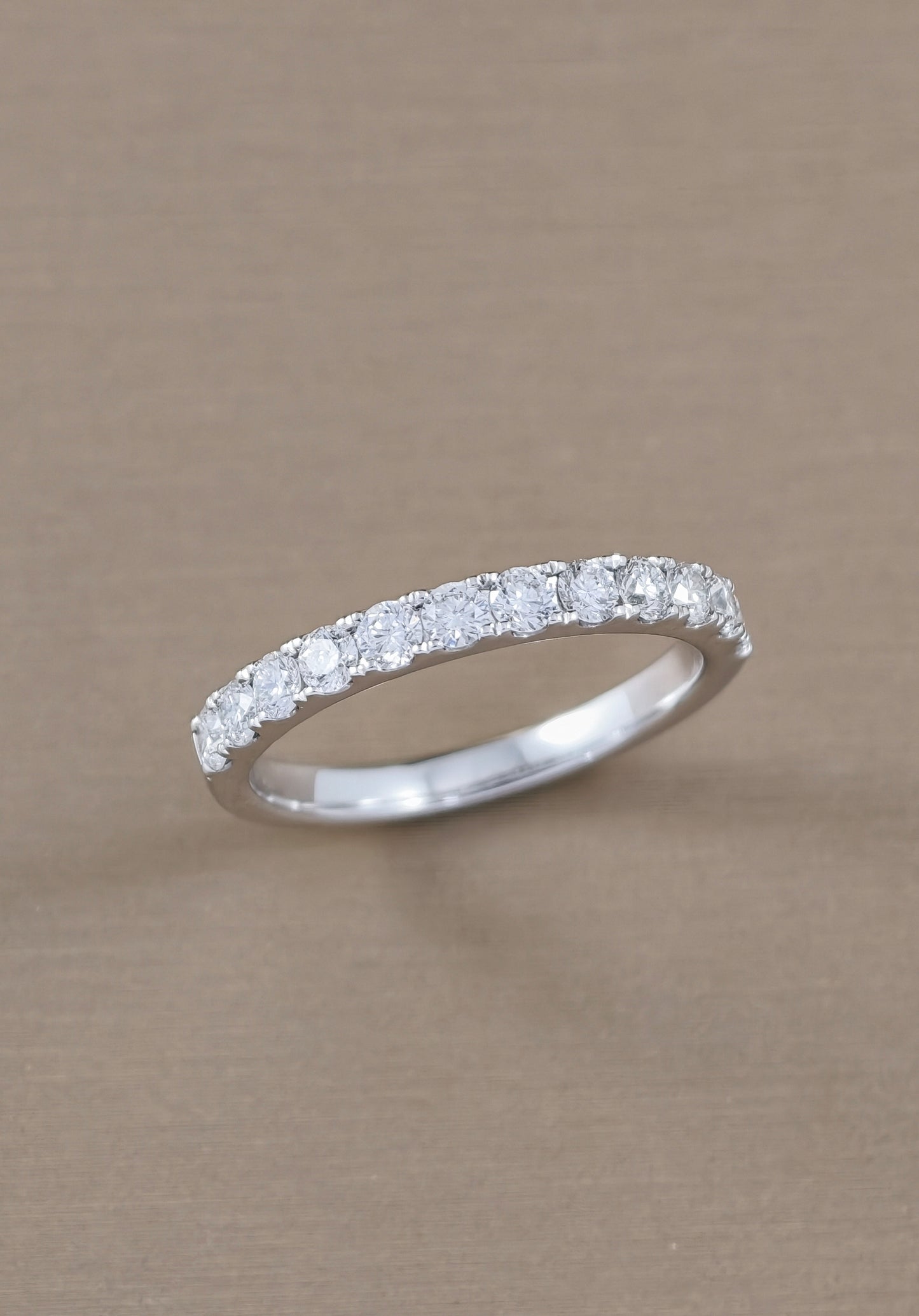 Round Cut Diamond Half Eternity Ring