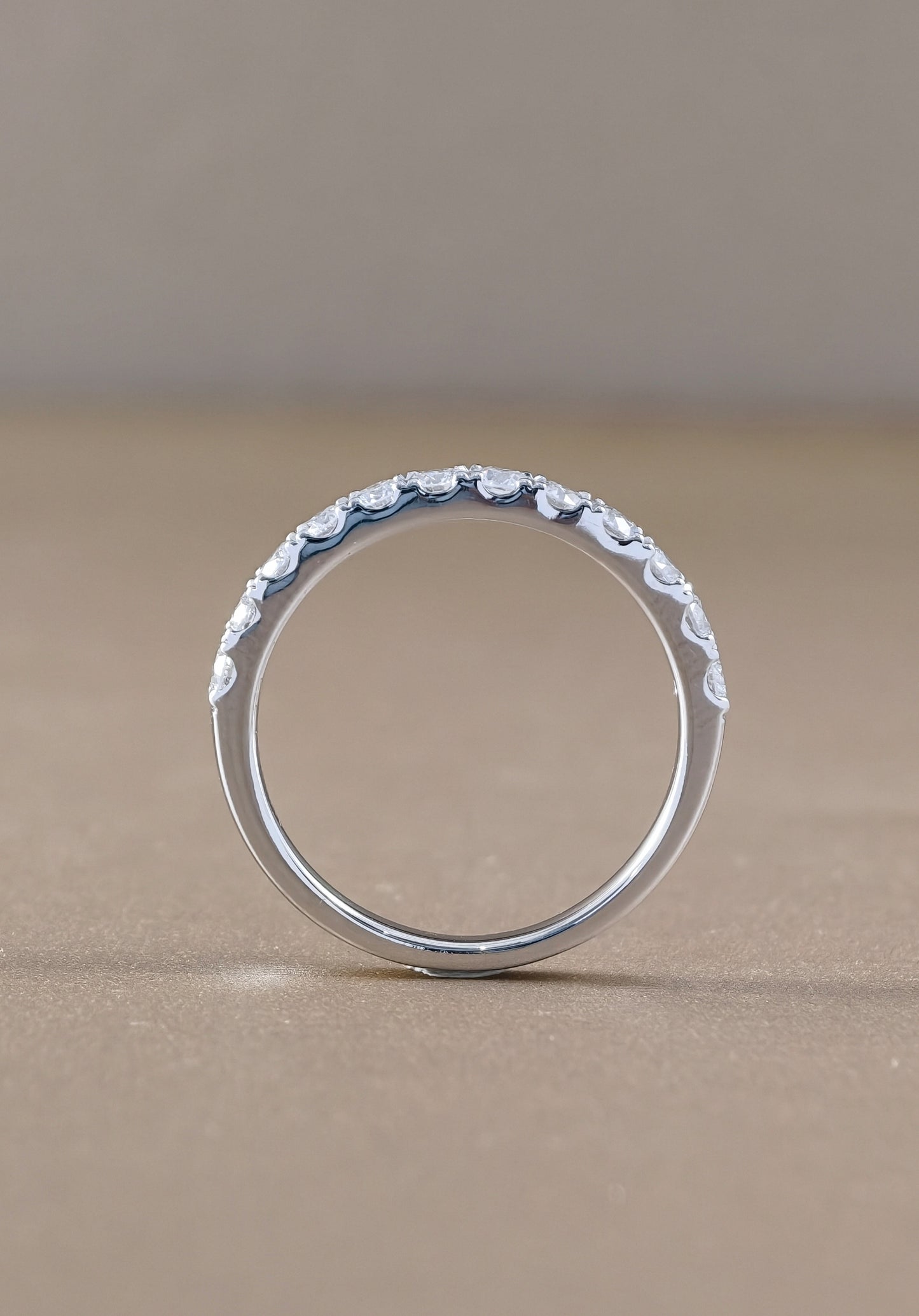 Round Cut Diamond Half Eternity Ring