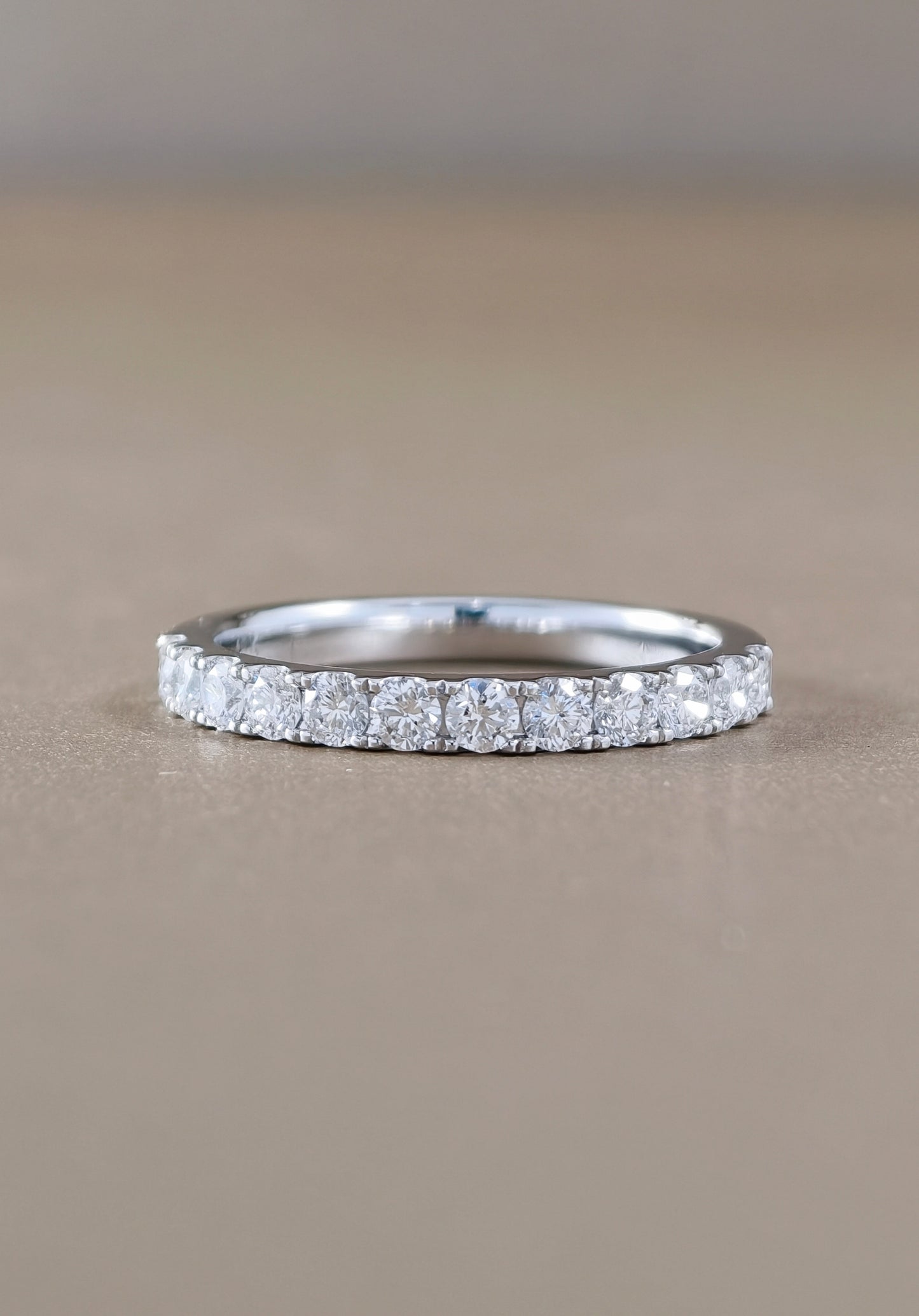Round Cut Diamond Half Eternity Ring