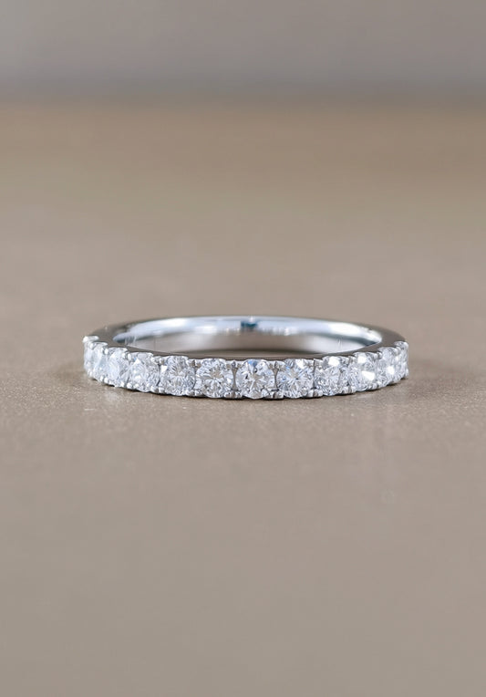 Round Cut Diamond Half Eternity Ring