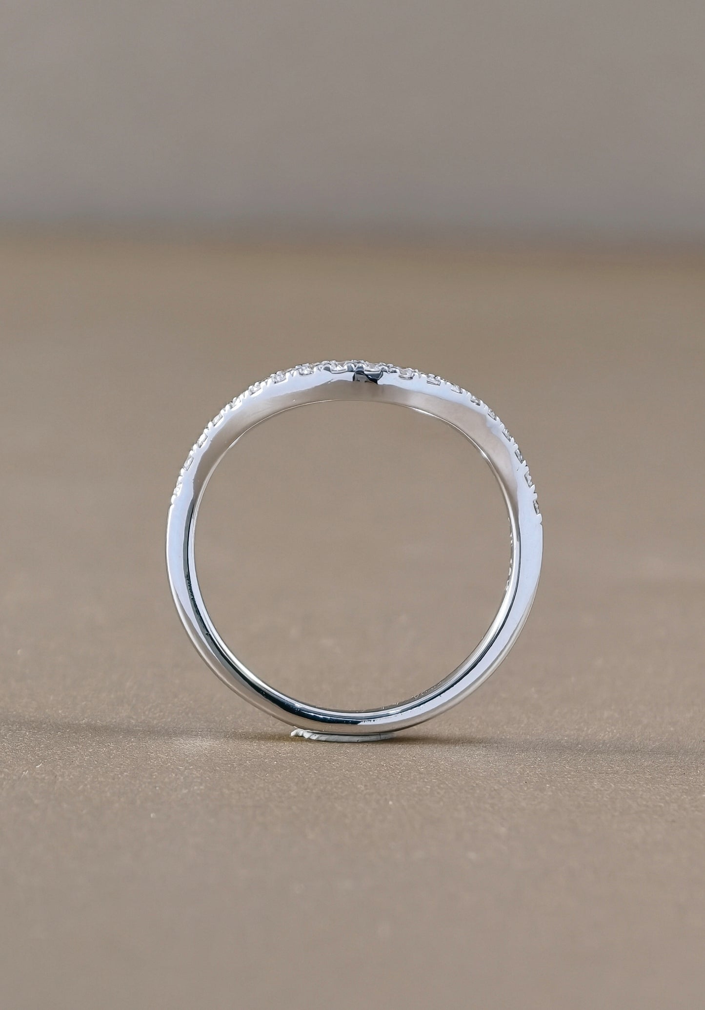 Round Cut Diamond Half Eternity Ring