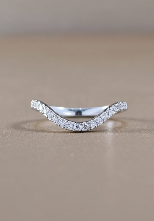 Round Cut Diamond Half Eternity Ring