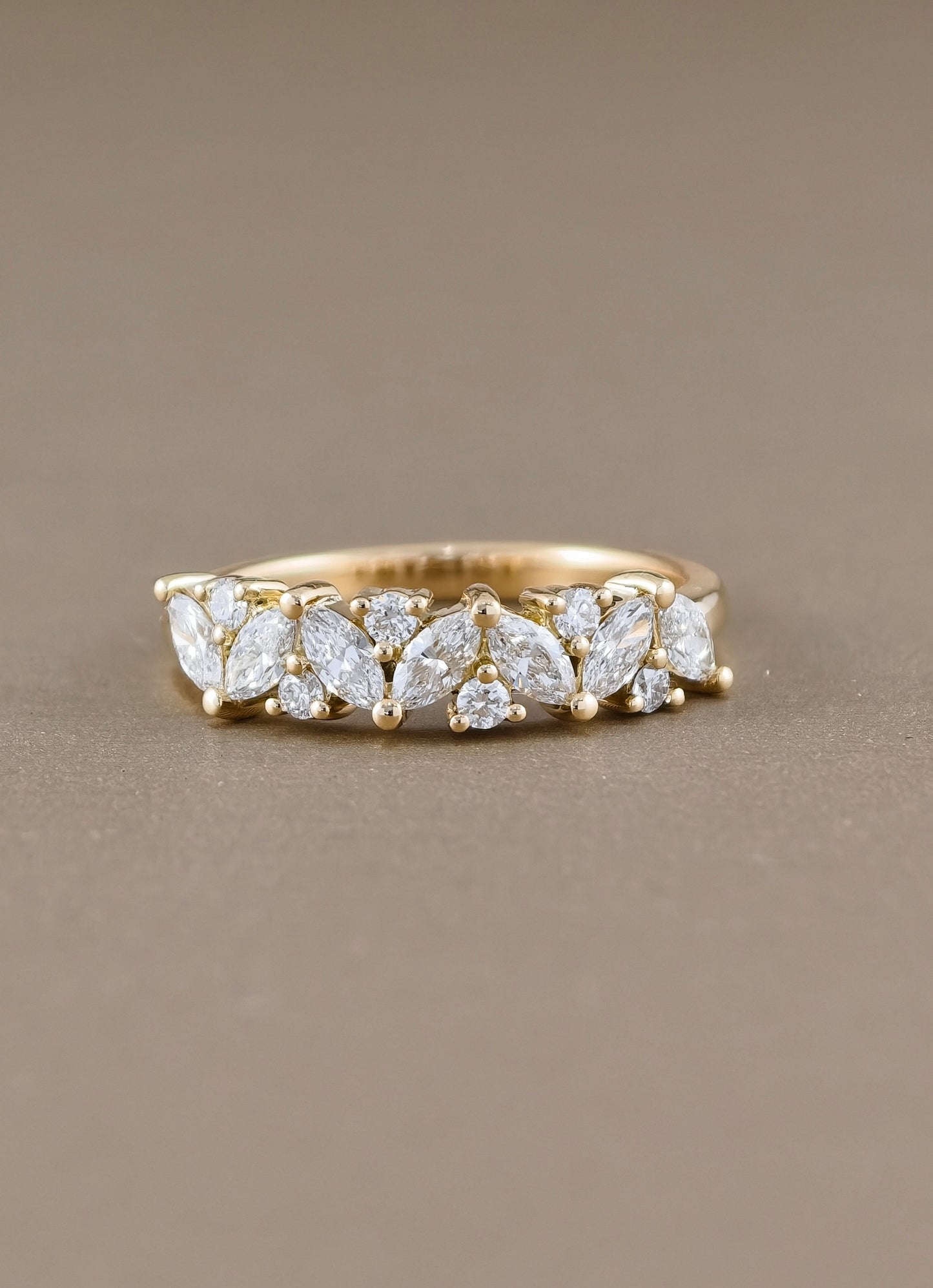 Mixed Fancy Cut Diamond Half Eternity Ring