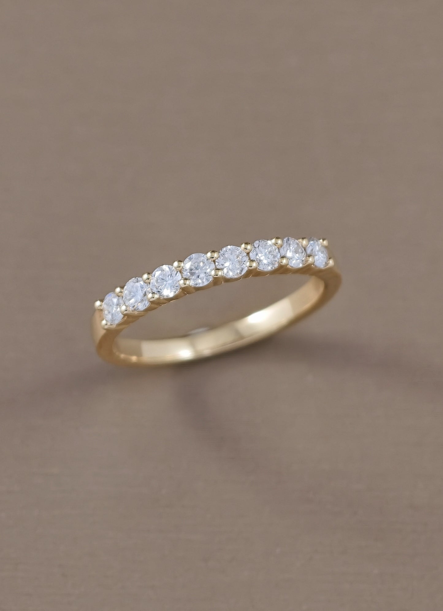 Round Cut Diamond Half Eternity Ring