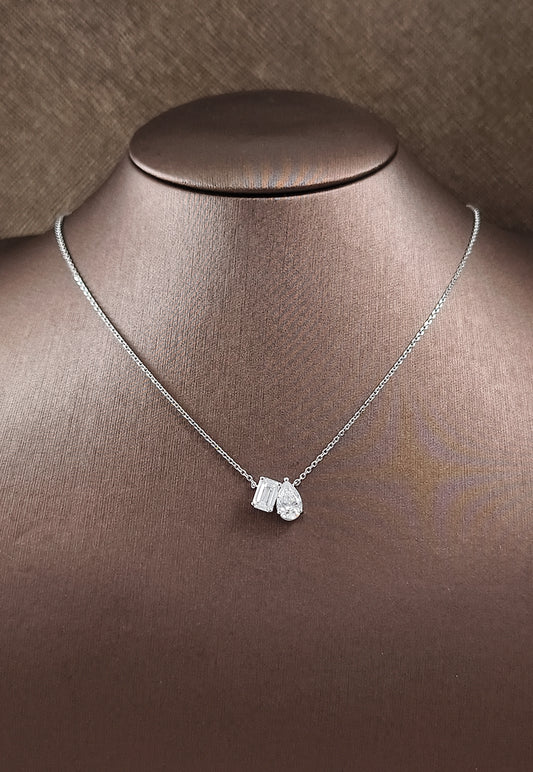 Toi et Moi Lab Grown Diamond Necklace – Embrace of Two Souls