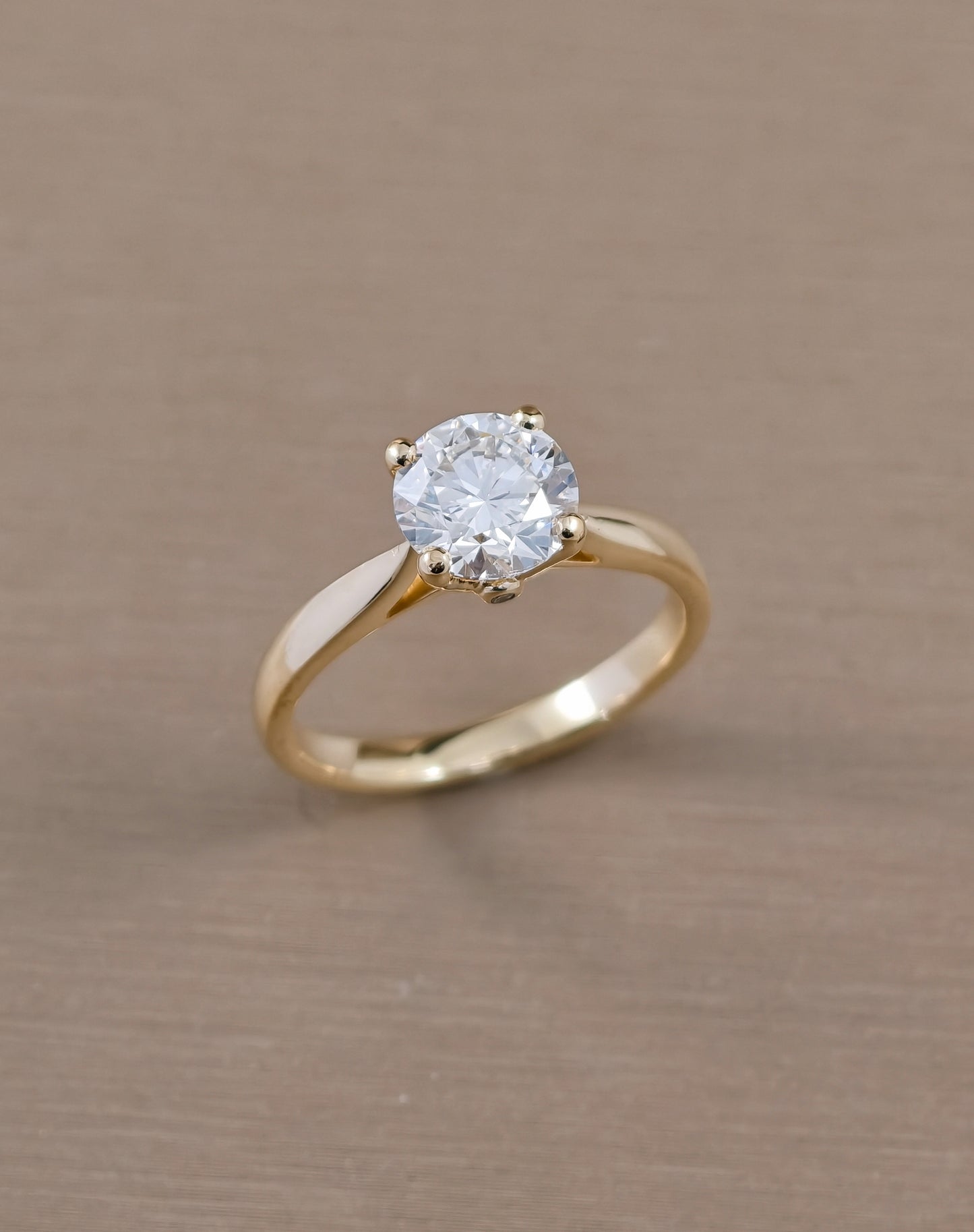 V Solitaire Round Lab Grown Diamond Engagement Ring with Hidden Side Diamond | IGI Certified (Copy)