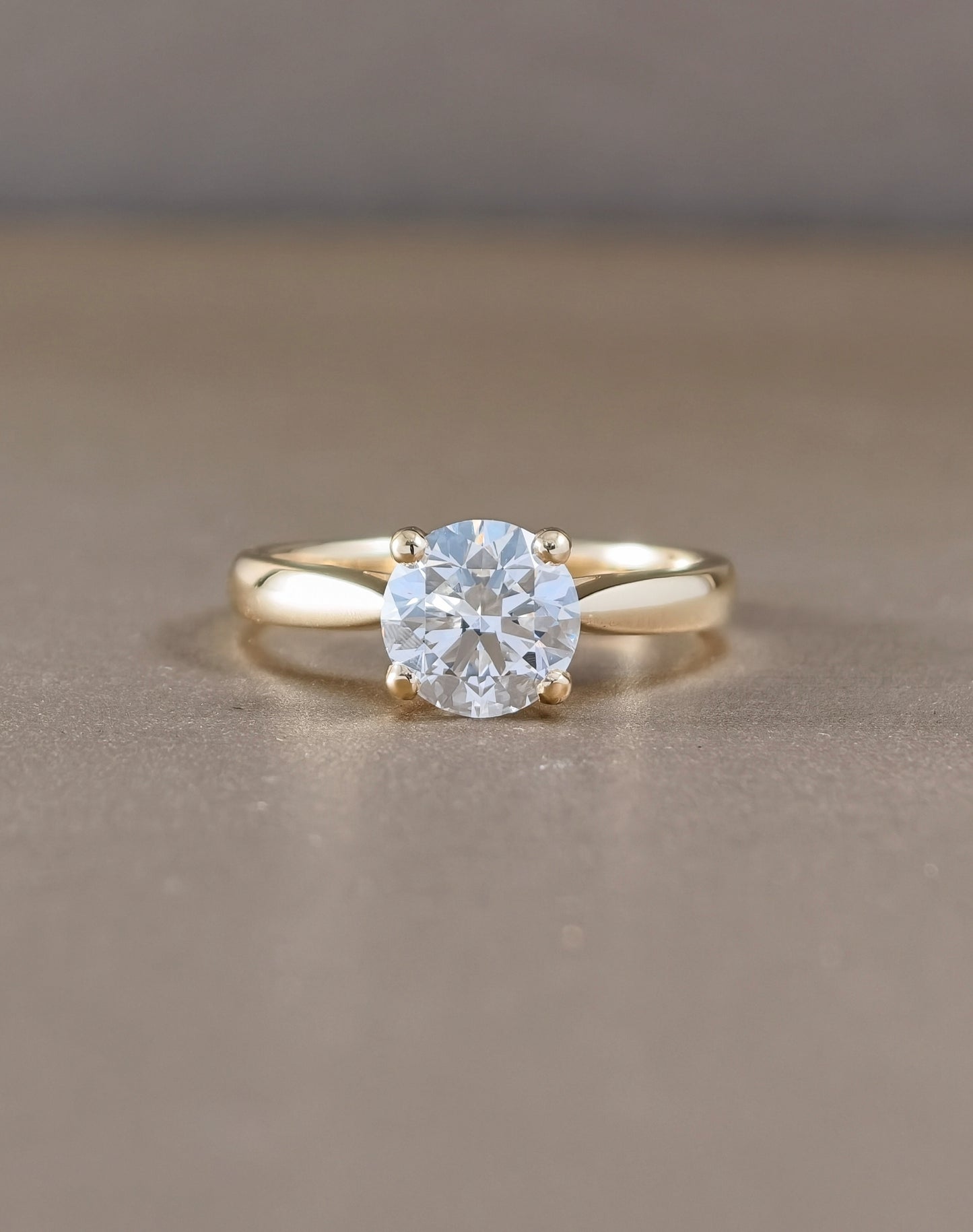 V Solitaire Round Lab Grown Diamond Engagement Ring with Hidden Side Diamond | IGI Certified (Copy)