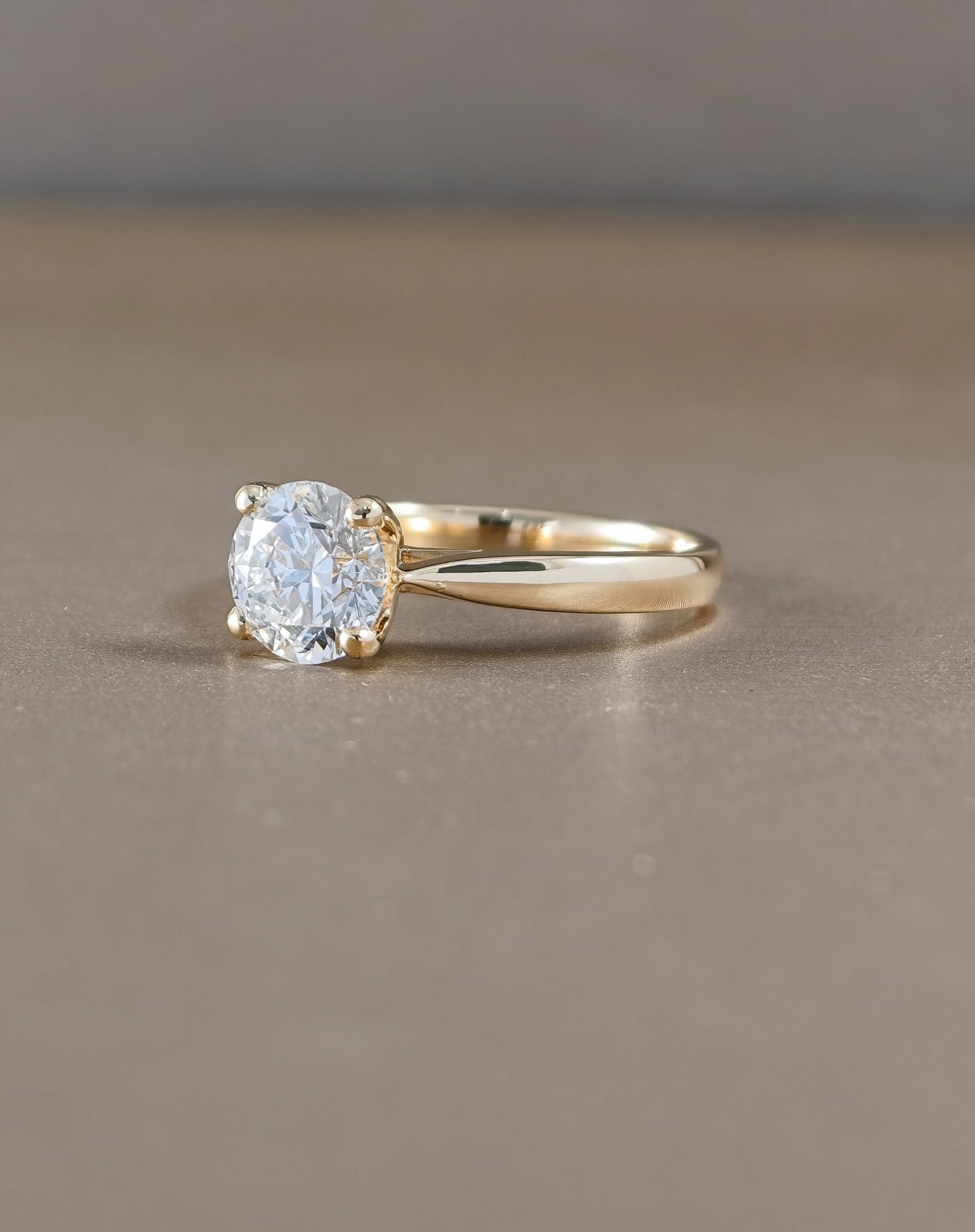 V Solitaire Round Lab Grown Diamond Engagement Ring with Hidden Side Diamond | IGI Certified (Copy)