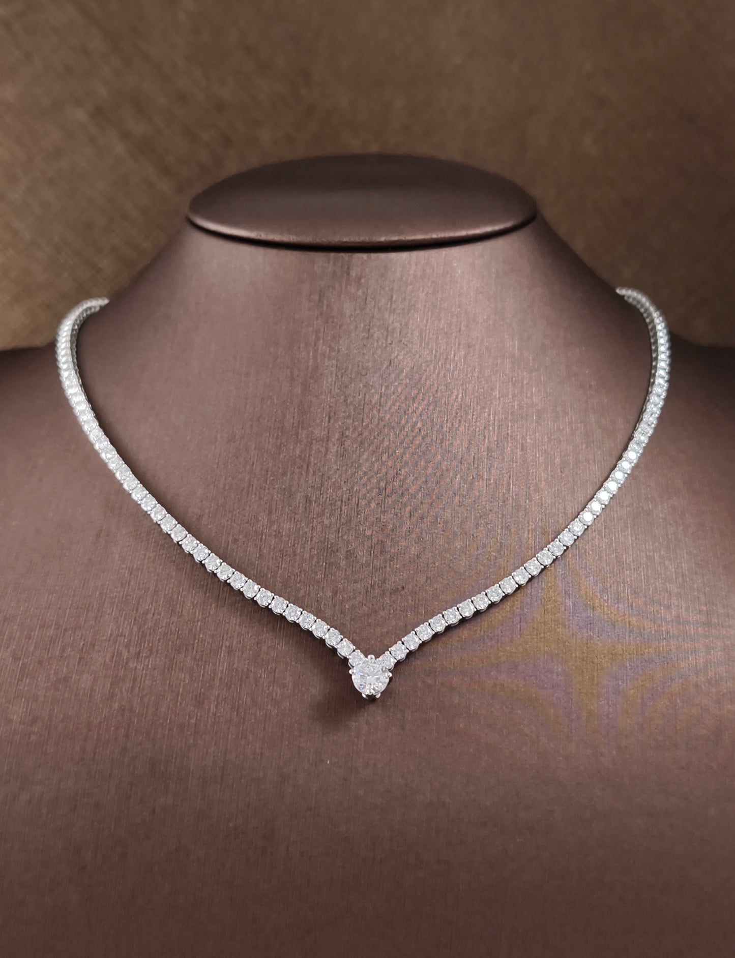 Celestia Pear Drop Lab Grown Diamond Tennis Necklace