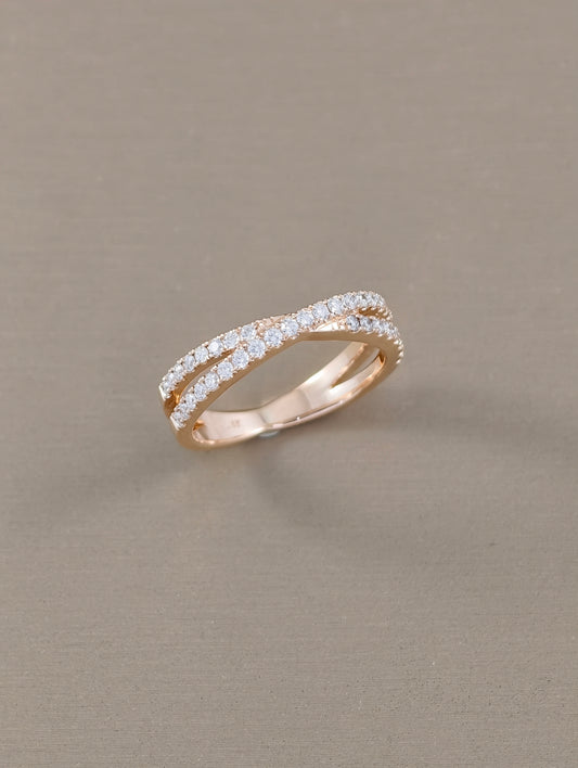 The Royal Crossover Pavé Lab Grown Diamond Ring