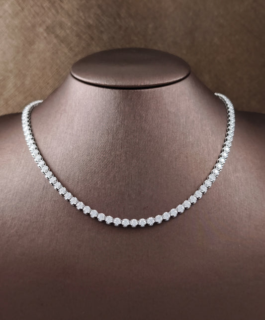 Round Cut Lab Grown Diamond Tennis Necklace | Sphere Diamond Bangkok Thailand