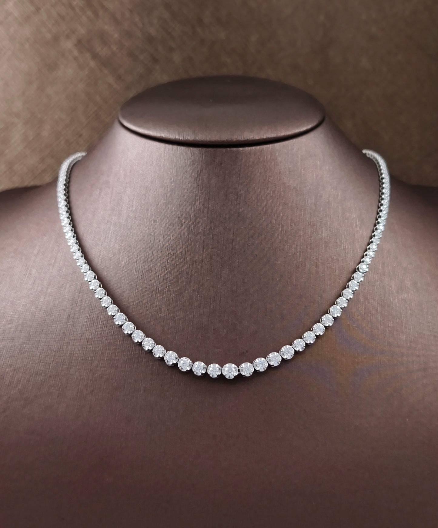 2in1 Diamond Graduated Round Necklace