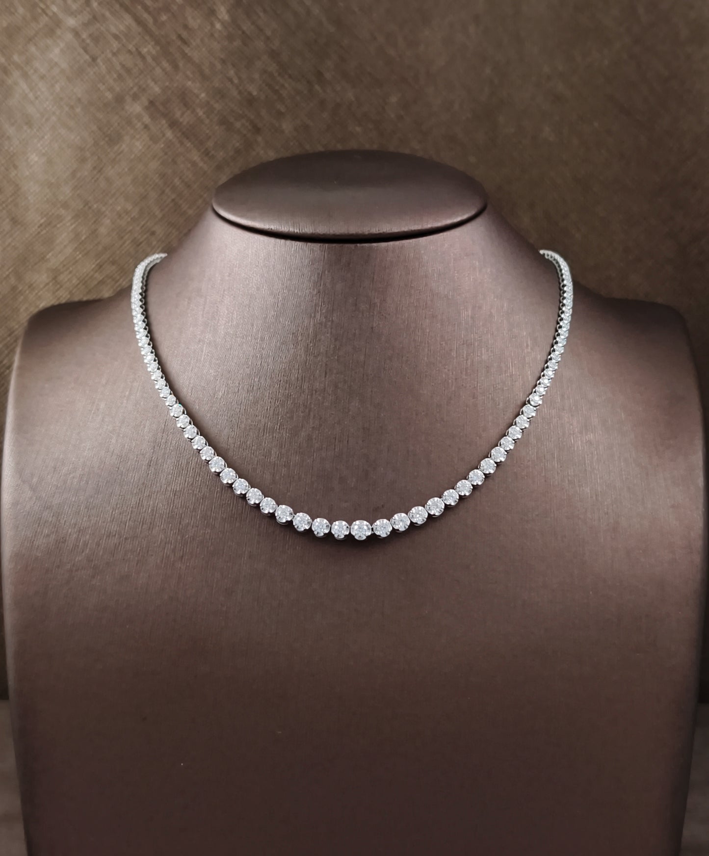 2in1 Diamond Graduated Round Necklace