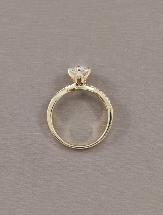 Oval Tulip Infinity Lab Grown Diamond Engagement Ring | IGI Certified