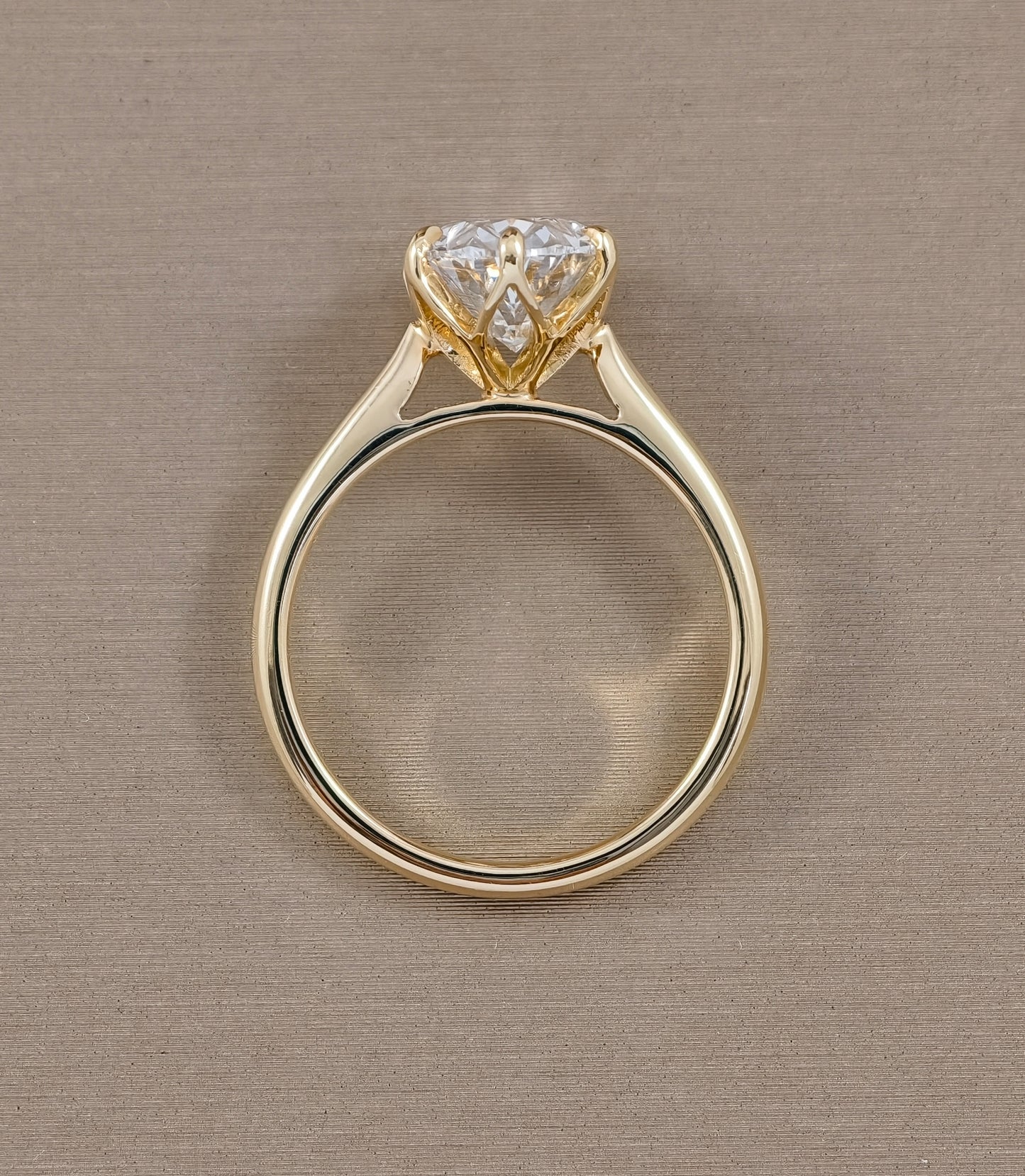 tulip engagement Ring yellow gold 