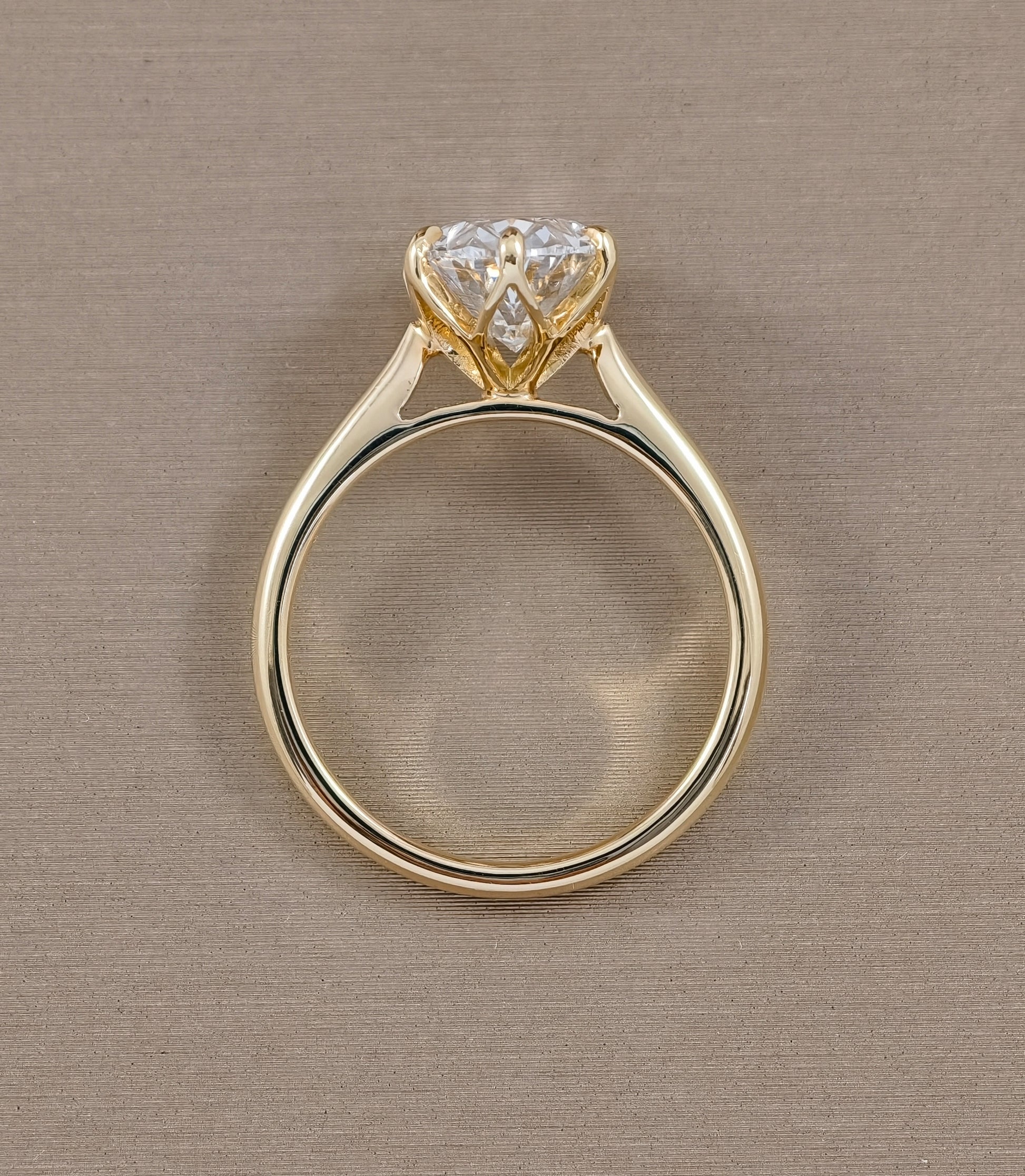tulip engagement Ring yellow gold 