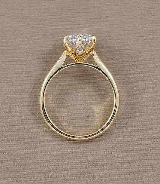 tulip engagement Ring yellow gold 