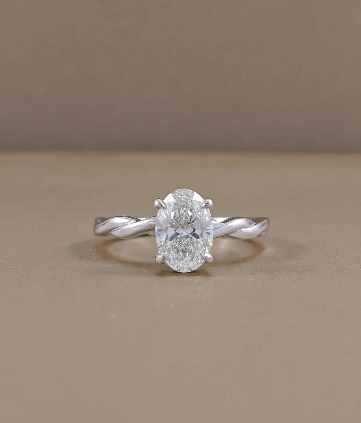 Infinity Vine Oval Lab Grown Diamond Ring | Sphere Diamond