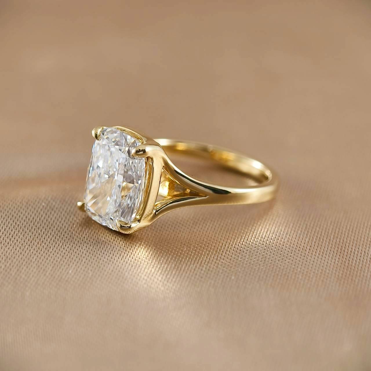 Cushion Cut Bezel Love Ring