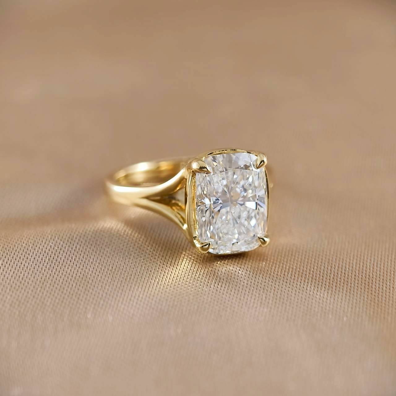 Cushion Cut Bezel Love Ring