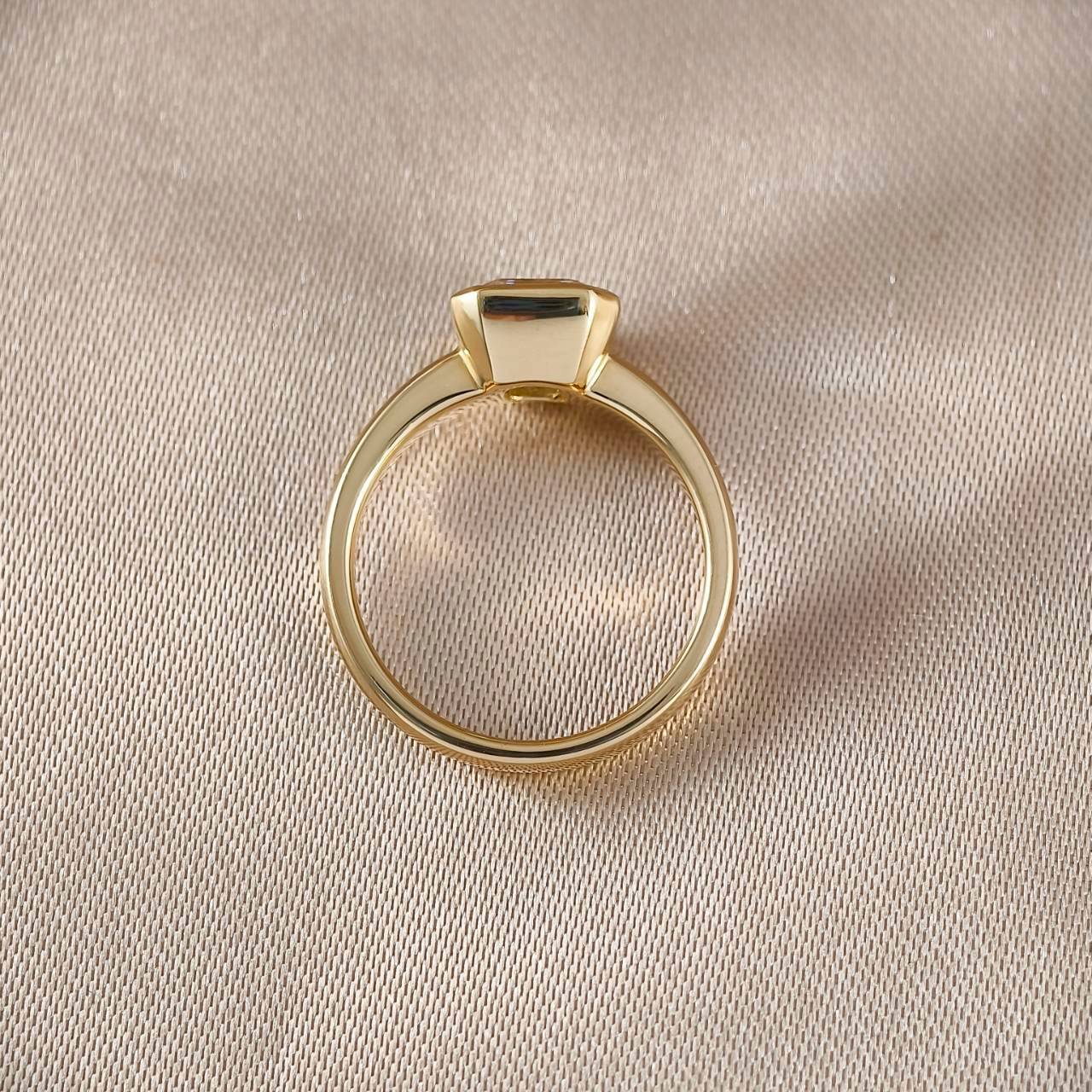 Assher Cut Bezel Love Ring