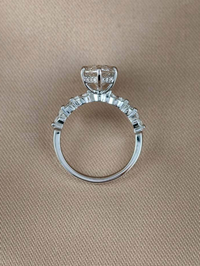 Marquise Lab Grown Diamond Engagement Ring in Emily setting | IGI Certified