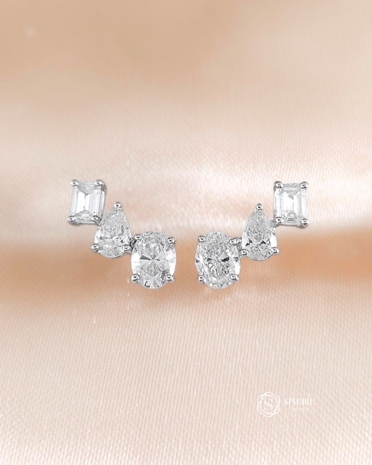 Mix Fancy Diamond Earring
