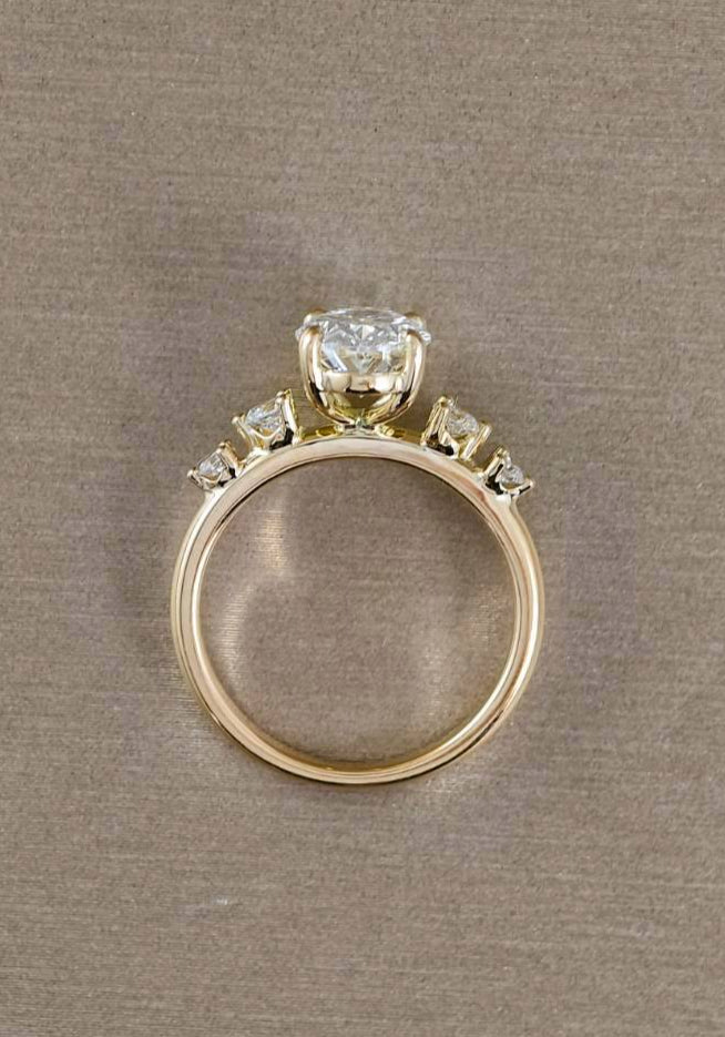 Oval Laura Lab grown diamond Engagement Ring in Gold