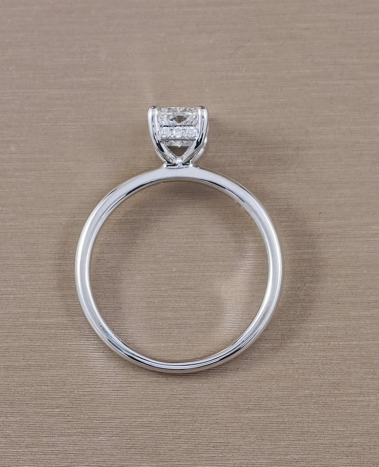 Radiant Cut Classic Solitaire Lab Grown Diamond Engagement Ring in White Gold by Sphere Diamond Bangkok Thailand
