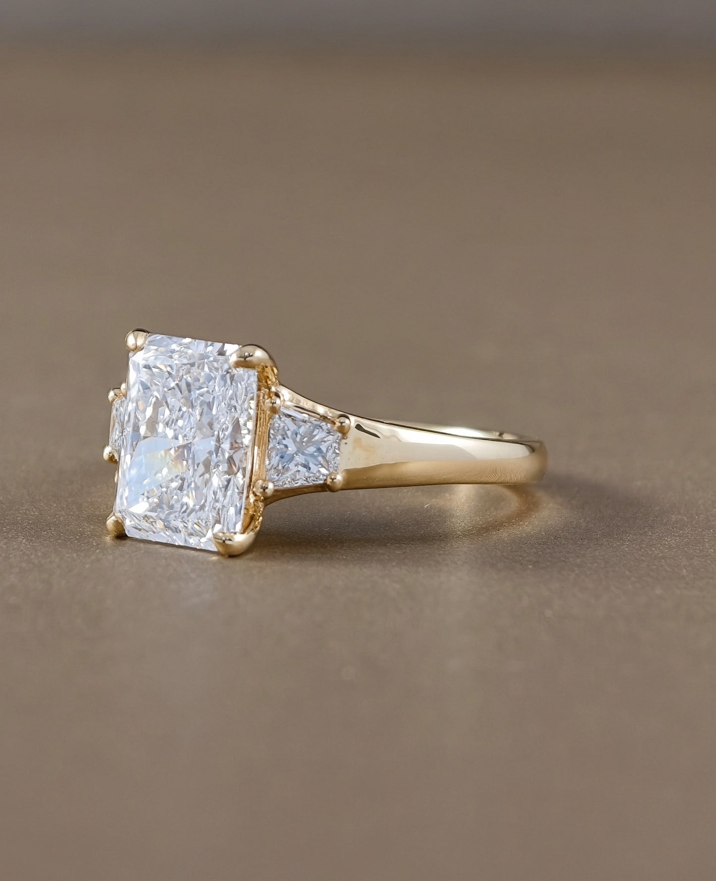 Aurelia Radiant Cut Lab Grown Diamond Three Stone Engagement Ring by Sphere Diamond Bangkok Thailand