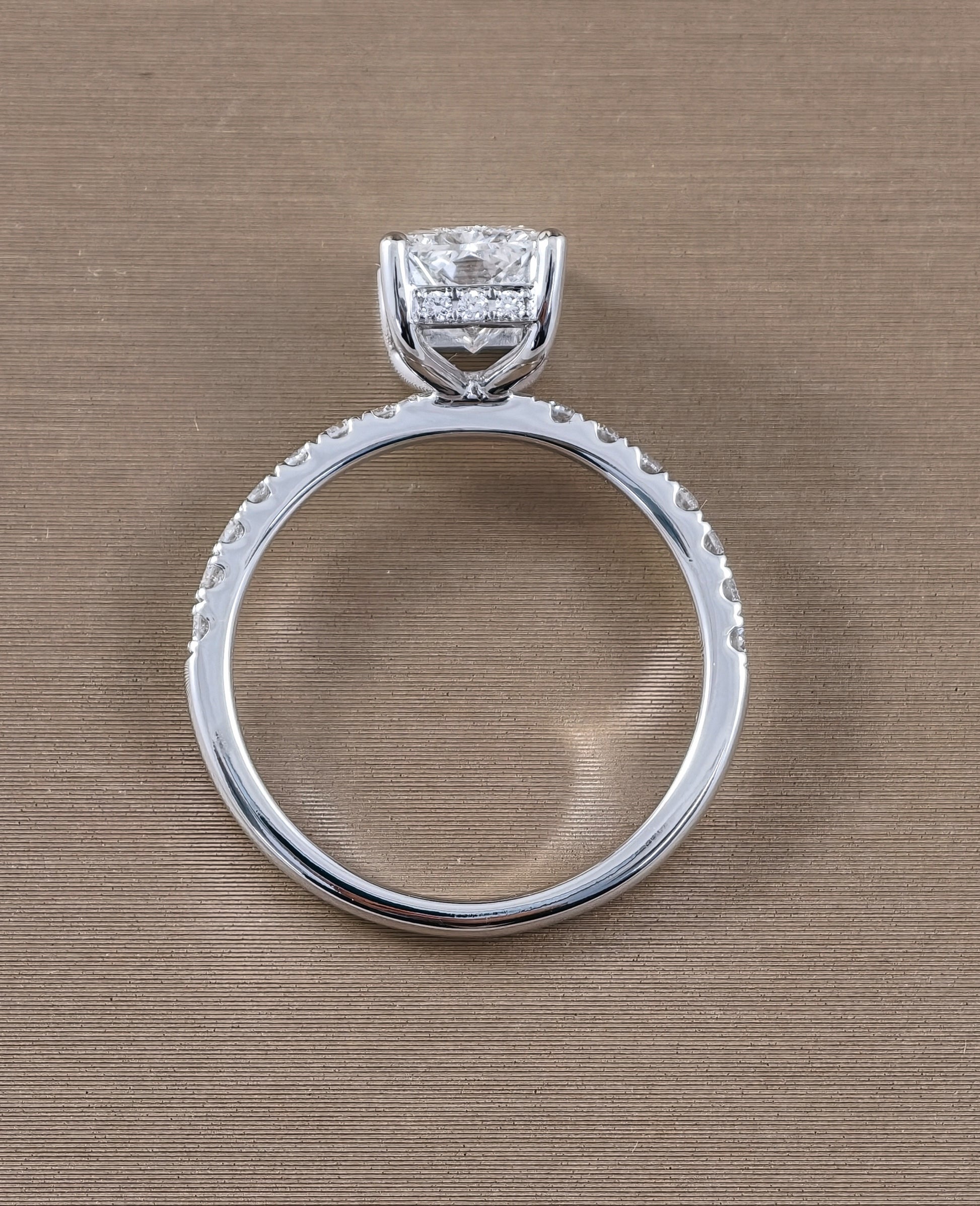 Elysian Radiant Cut Pavé Lab Grown Diamond Engagement Ring by Sphere Diamond Bangkok Thailand