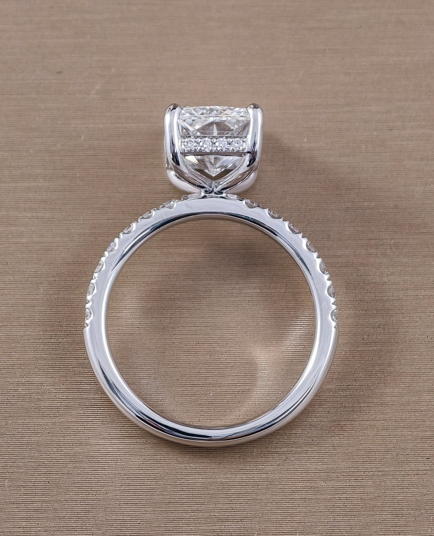 Étoile Radiant Cut Pavé Lab Grown Diamond Engagement Ring by Sphere Diamond Bangkok Thailand