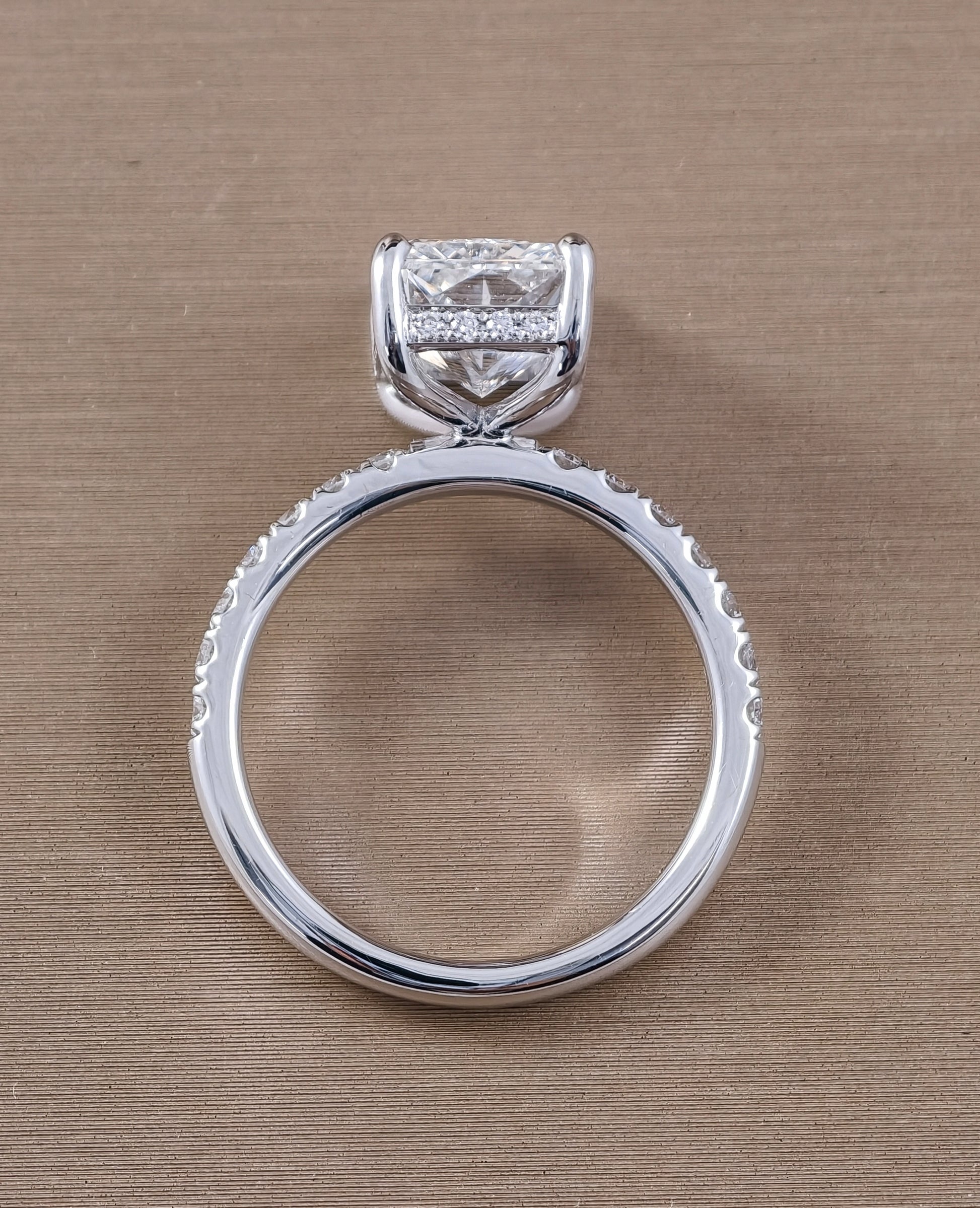 Étoile Radiant Cut Pavé Lab Grown Diamond Engagement Ring by Sphere Diamond Bangkok Thailand