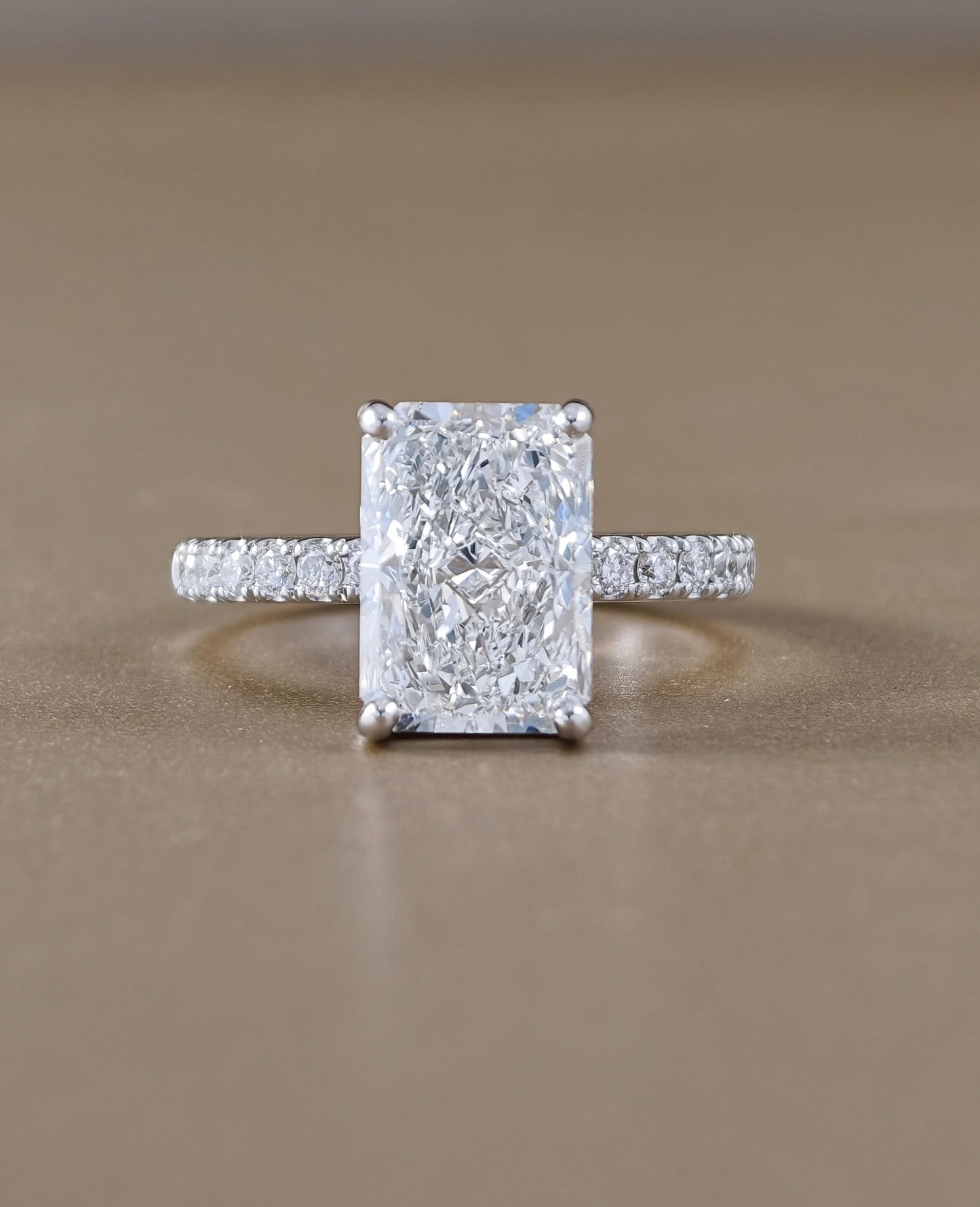Étoile Radiant Cut Pavé Lab Grown Diamond Engagement Ring by Sphere Diamond Bangkok Thailand