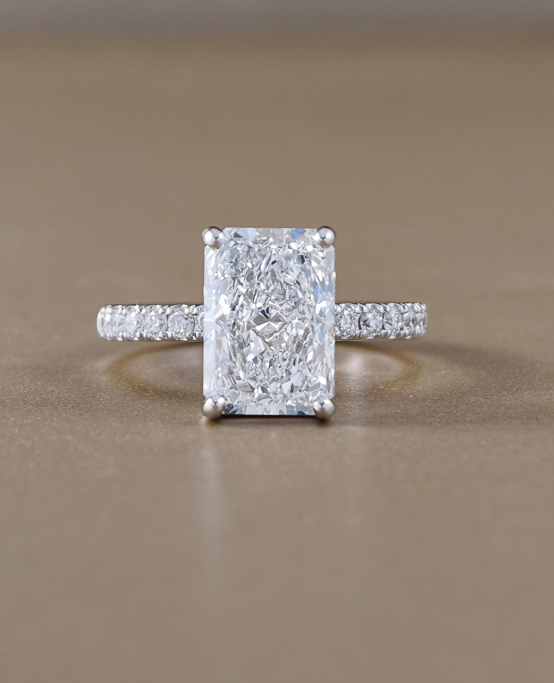 Étoile Radiant Cut Pavé Lab Grown Diamond Engagement Ring by Sphere Diamond Bangkok Thailand