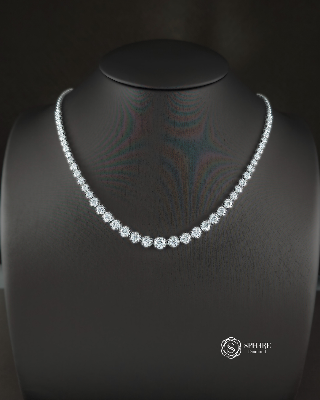 Rivera all Diamond Necklace With Detachable 2 Carat Pear Shape Pendant
