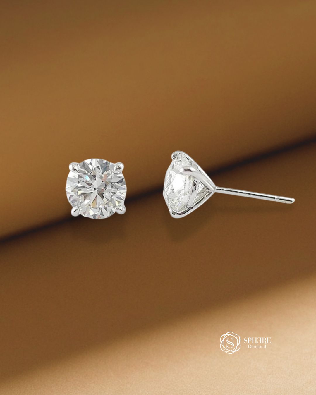 Round Cut Stud Earring