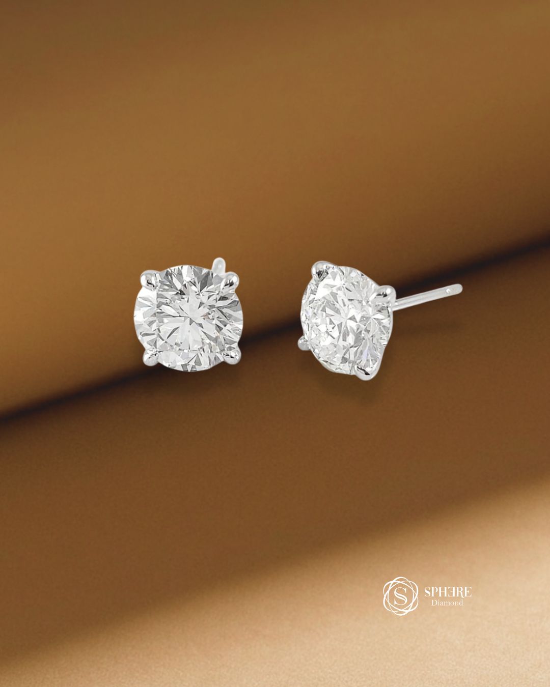Round Cut Stud Earring