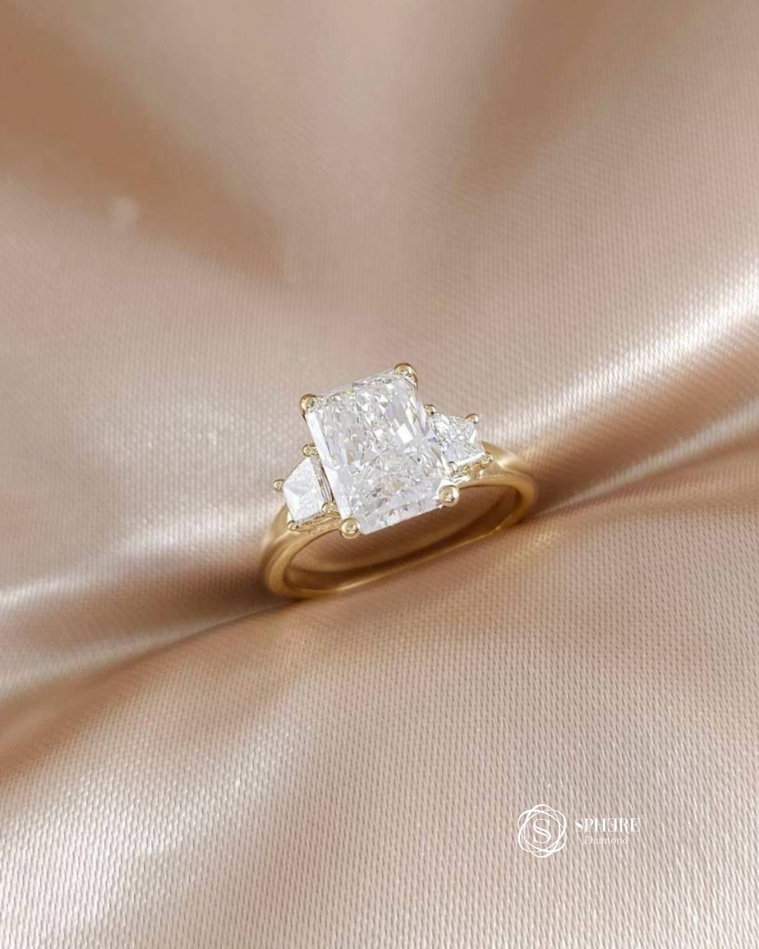 Three stone diamond ring