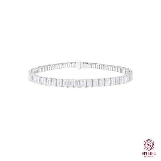 Emerald Cut Diamond Tennis Bracelet