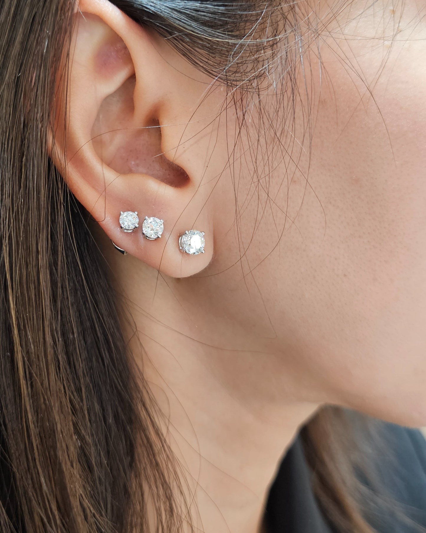 Classic round lab grown diamond earrings everyday luxury