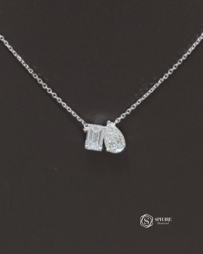 Toi et Moi Diamond Necklace – Embrace of Two Souls