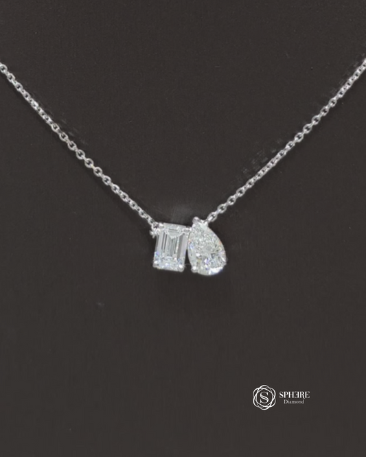 Toi et Moi Diamond Necklace – Embrace of Two Souls