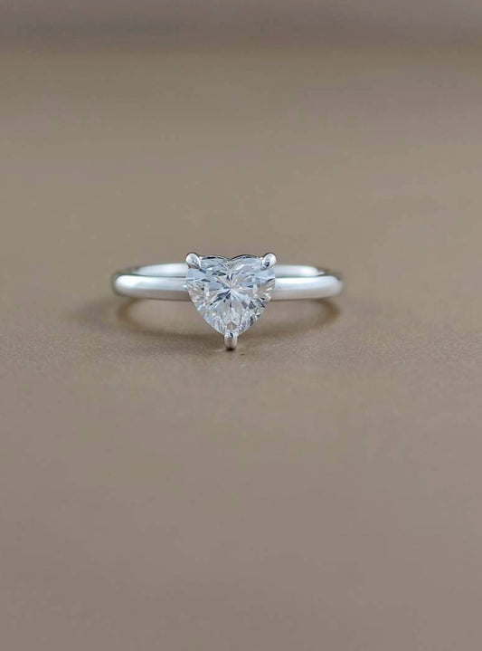 Étoile Amour Lab Grown Heart Diamond Solitaire Engagement Ring | Custom Made Lab Grown Diamond Ring | Sphere Diamond Bangkok Thailand