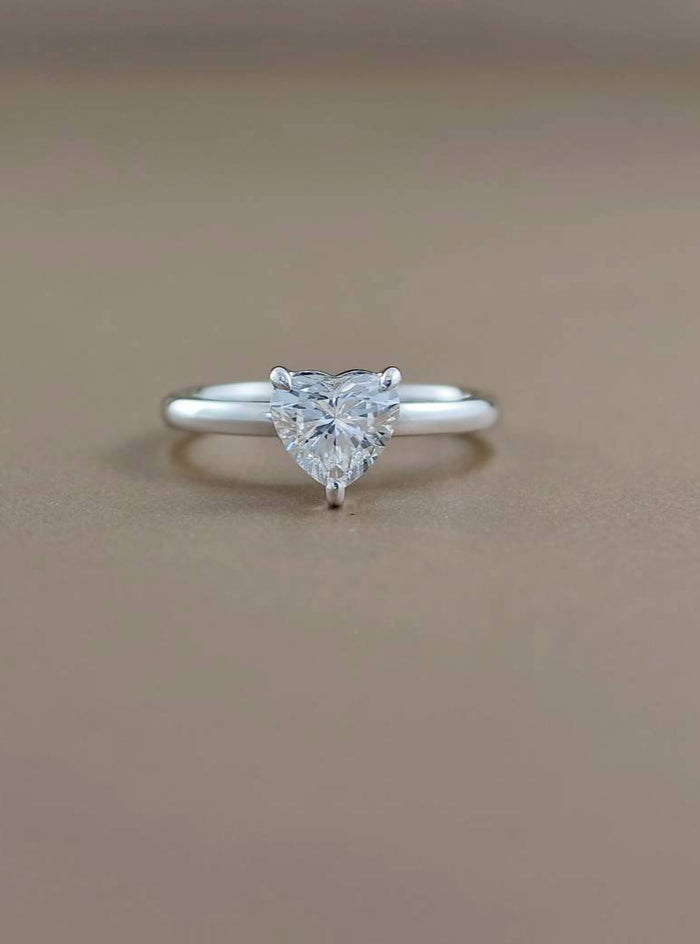 Étoile Amour Lab Grown Heart Diamond Solitaire Engagement Ring | Custom Made Lab Grown Diamond Ring | Sphere Diamond Bangkok Thailand