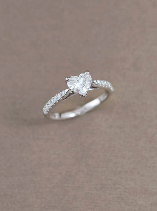 Éternelle Amour Heart Pavé Lab Grown Diamond Engagement Ring | Custom Made Lab Grown Diamond Ring | Sphere Diamond Bangkok Thailand